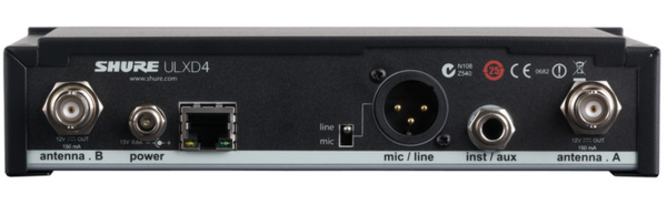 ULX-D DIGITAL SINGLE-CHANNEL WIRELESS RACKMOUNT RECEIVER / HALF-RACK / RECEIVER COMPONENT ONLY